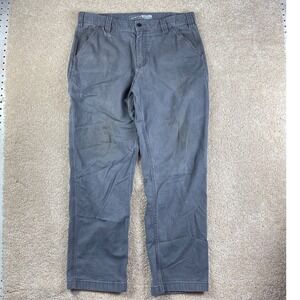 Carhartt Relaxed Fit Canvas Work Pants Men's Gray 34x32 BN2291M Rugged Flex